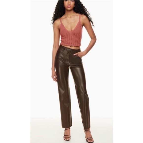 Aritzia Pants - Wilfred Melina dark chocolate truffle colour 6 short reg